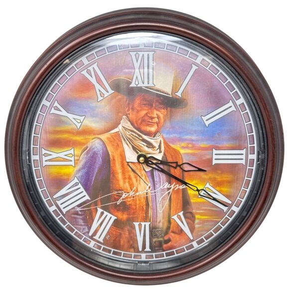 Limited Edition John Wayne Timeless Legend Atomic Wall Clock Rare - Picture 1 of 4